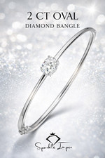 2ct Oval Bracelet 18K White