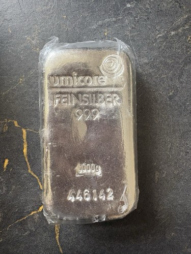 Umicore silver bullion bar - umicore, 1kg