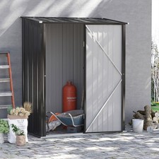 Outsunny 5ft x 3ft Outdoor Storage Shed, Garden Metal Storage Shed with Single