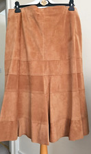 Leather Tan A-Line Skirt