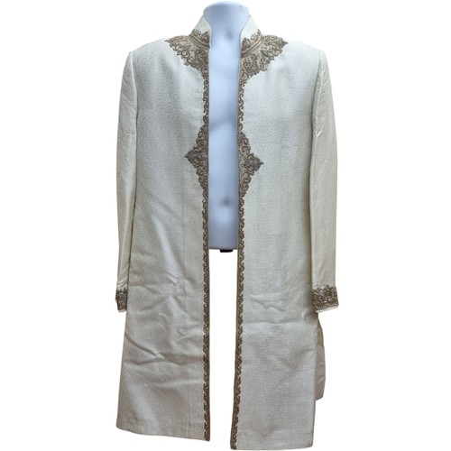 Sherwani ivory gold - sherwani,