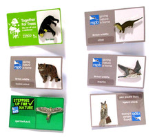 6 RSPB Badges on Cards, 3