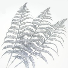 10X Glitter Leaf Stems Artificial Leaves Christmas Tree Home Wedding Party Decor