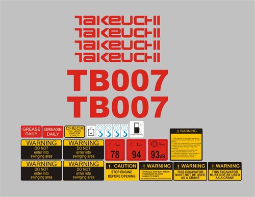 Takeuchi tb007 mini digger - tb007,