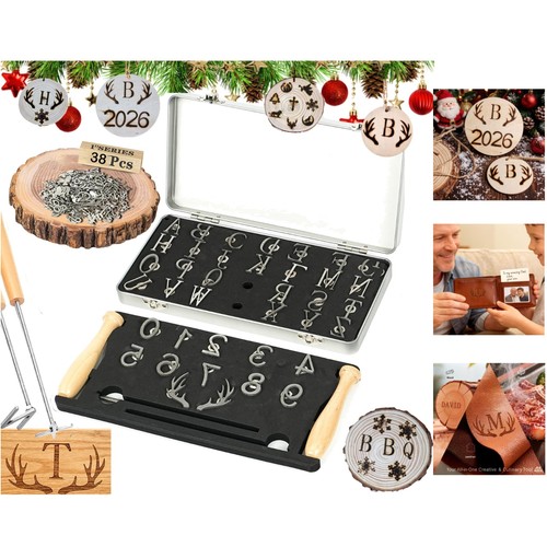 104 piece branding iron kit - 1",