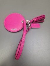 Coach Mirror Bag Charm Tasseled in Pink Leather Used Once 