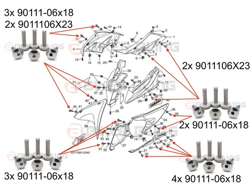 16x yamaha yzf r125 2008 - 16x, 2008-2018