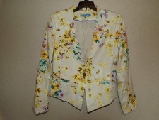 Antonio Melani Floral Print Jacket Blazer Size 4 Tailored Feminine Tux Cute