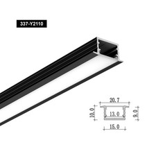 Black 1M Aluminium LED Strip