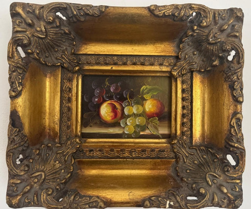Antique miniature fruit still - antique,
