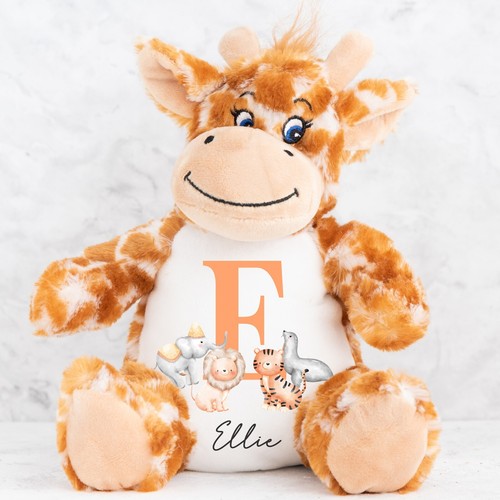 Personalised giraffe teddy - personalised,