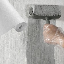 White Blown Fabric Wallpaper