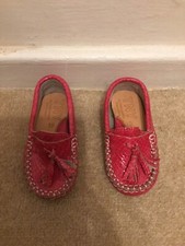 Baby Girls Dark Pink TNY Spanish Slip On Summer Smart Shoes Size Eu 19