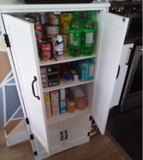 Kitchen Larder Unit Free Standing Cupboard Storage Pantry Shelf Cabinet Dresser
