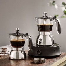 Italian Moka Coffee Pot 4/6 Cups Visible Moka Pot 4/6 Cups Coffee Machine Gift