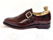 Samuel Windsor Handmade men Buckles shoes full Leather Brown UK 8 EU 42