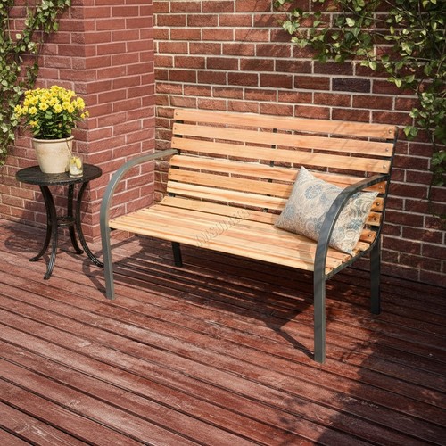 Wood garden bench seater - bench, 2