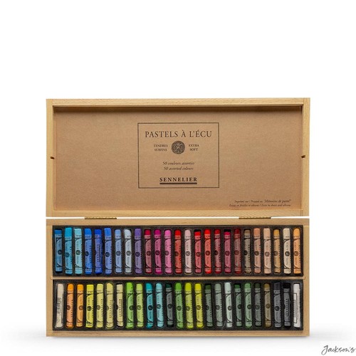 Sennelier soft pastels - sennelier, wooden