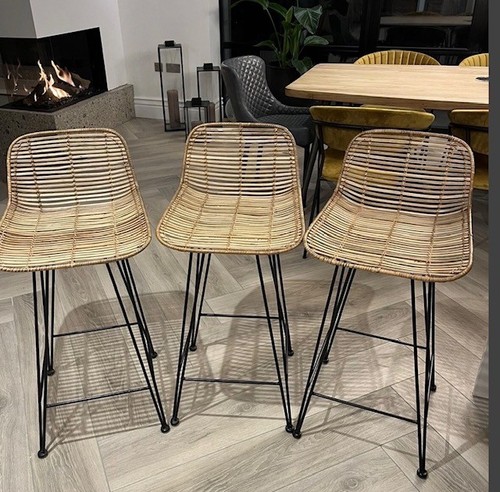 Rose grey rattan bar - rose,