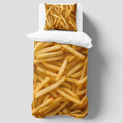 French fries duvet cover - french,