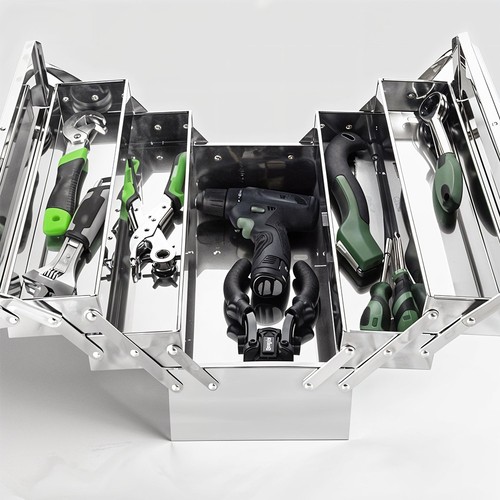Metal folding tool box chest - box,