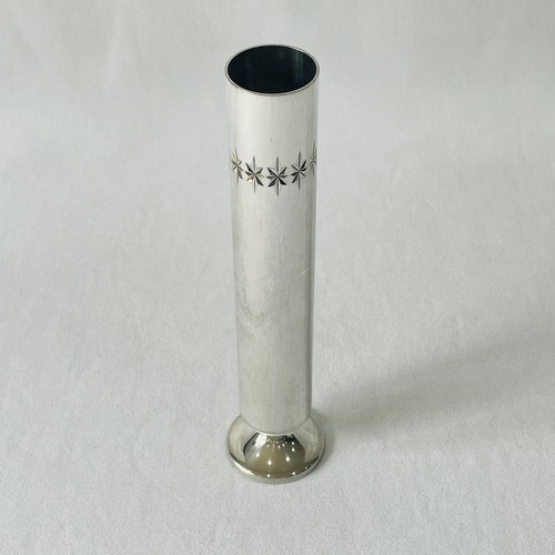 Vintage silver plated bud vase - vintage,