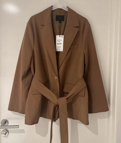 Zara caramel oversized belted - zara,
