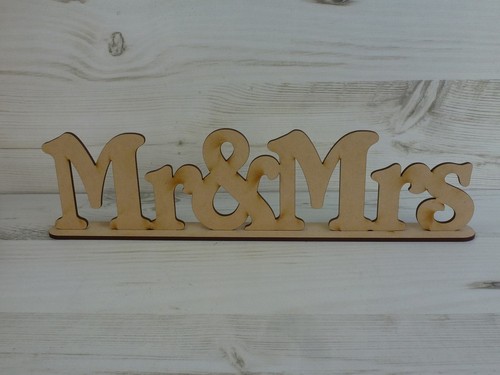 Word plaque wedding - mr, &