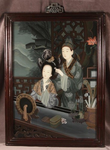 Vintage chinese reverse - vintage, glass
