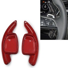 For Audi RS4 RS5 RS7 2020-22 21 RS6 Carbon Fibre Red Steering Wheel Shift Paddle