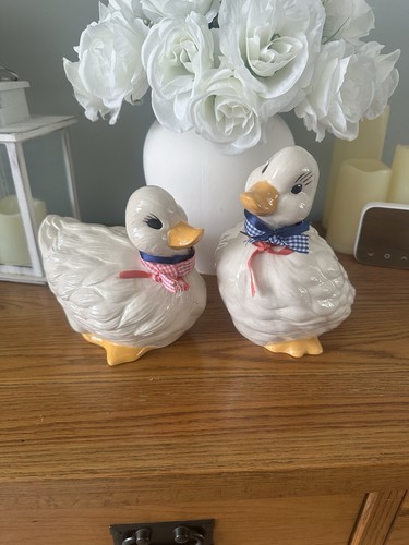 Pair ceramic ducks - pair, of