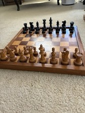 Antique Jaques Style Inlayed Chess Board. Solid And Heavy!