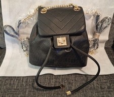 RRP €80 BNWT Dune london Quilted Cross Body Shoulder Bag Mini Backpack BLACK