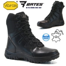MENS LEATHER WATERPROOF BOOTS ARMY MILITARY POLICE TACTICAL COMBAT WORK SHOES   