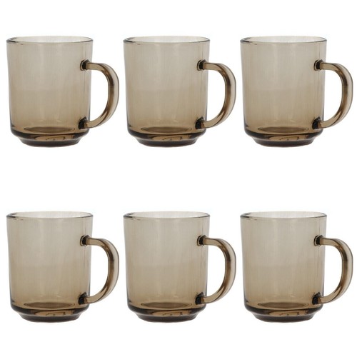 Glass mugs smoke - mugs, brown