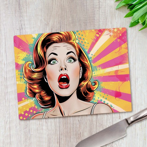 Pop art shocked - pop,