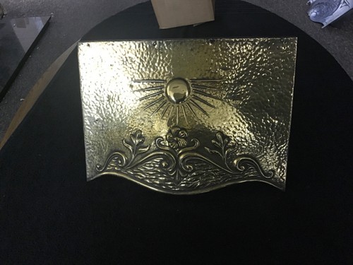 Brass fireplace hood - hood, canopy