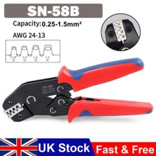 0.25-1.5mm² Ratchet Crimper Plier Crimping Tool Cable Wire Electrical Terminals