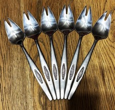 SET OF 6 VINTAGE JAPANESE STAINLESS STEEL SPLAYDS
