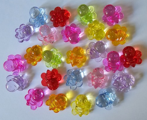 Bee buttons size 25mm - bee,