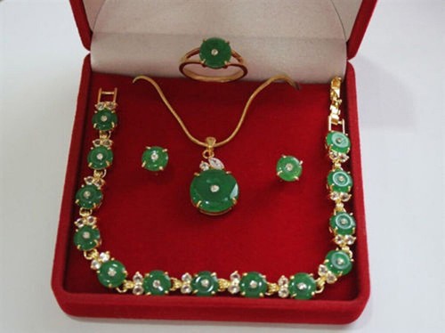 18k yellow gold - gp, green