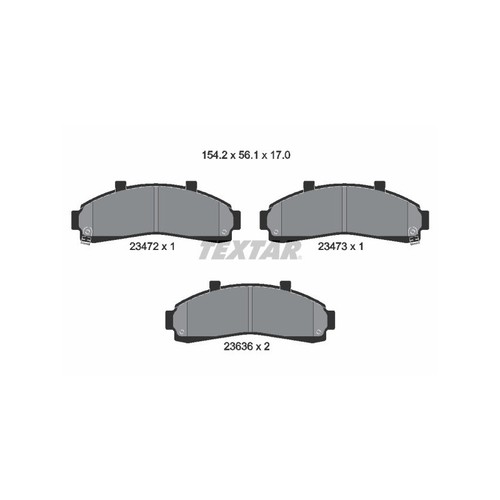 Textar 2347201 brake pads - 2347201, set