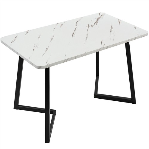 Marble look dining - table, with