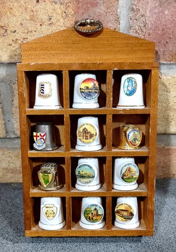 Thimble display case with - case,