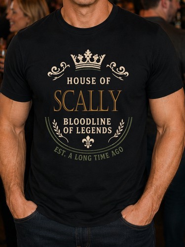 Scally surname men tee - surname, men's