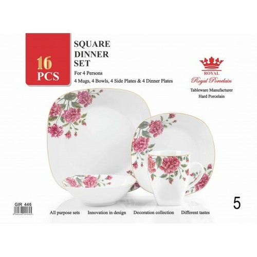 Royal 16pc square dinner set - dinner,