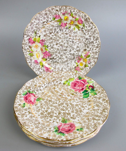 Chintz queen anne plates tea - queen,