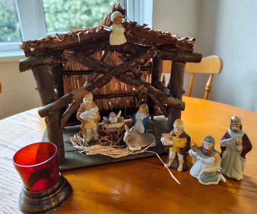 Vintage christmas nativity - christmas, set