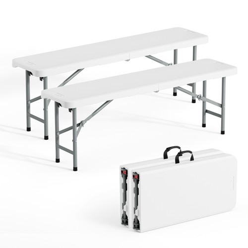 4ft folding bench set 2 - set,