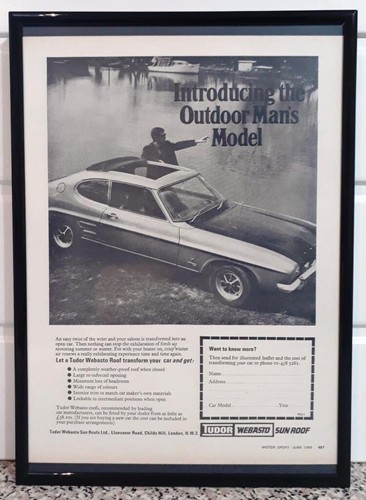 Framed original classic car - framed,